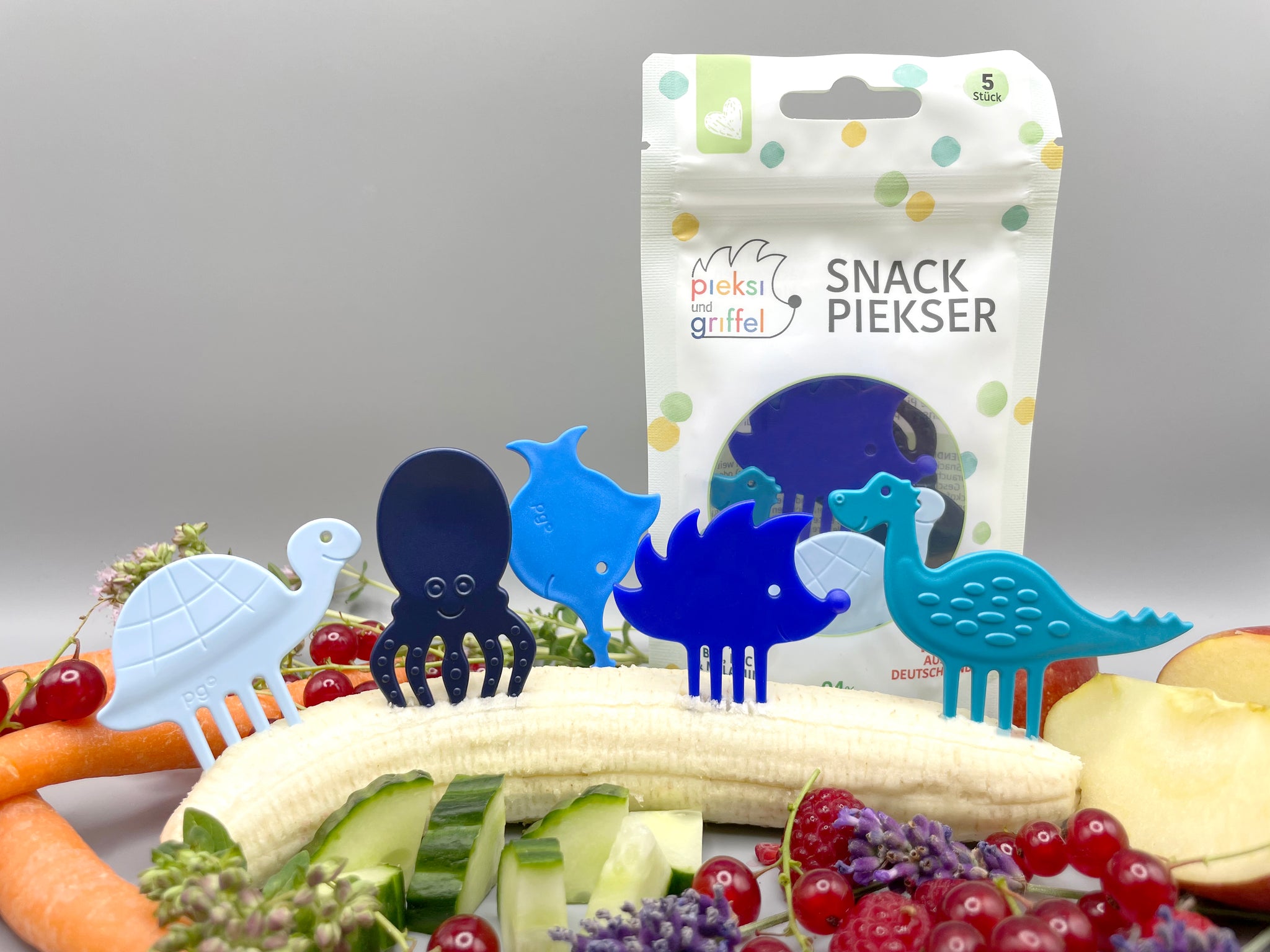 Snack Piekser 5er Set 'Ice Ice Pieksi' - Pieksi und Griffel