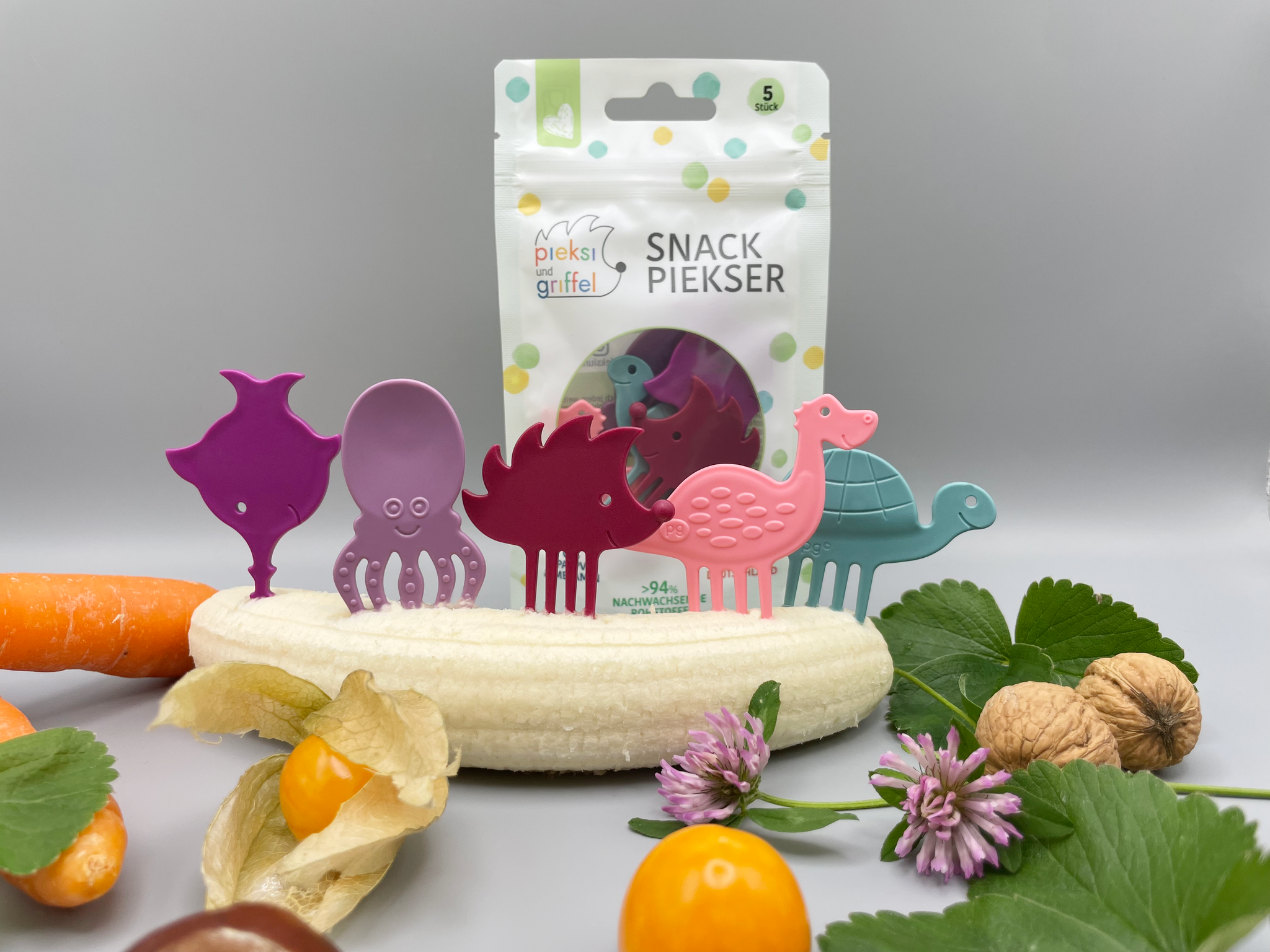 Snack Piekser 5er Set 'Fairy Five' - Pieksi und Griffel